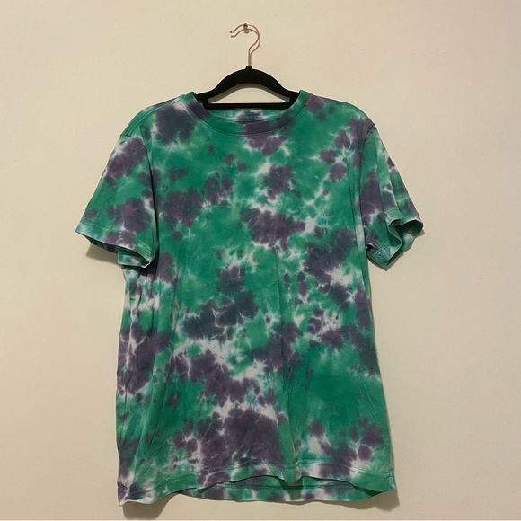 Original Use Small Green Purple Tie Dye Short Sleeve T-Shirt - Picture 5 of 11